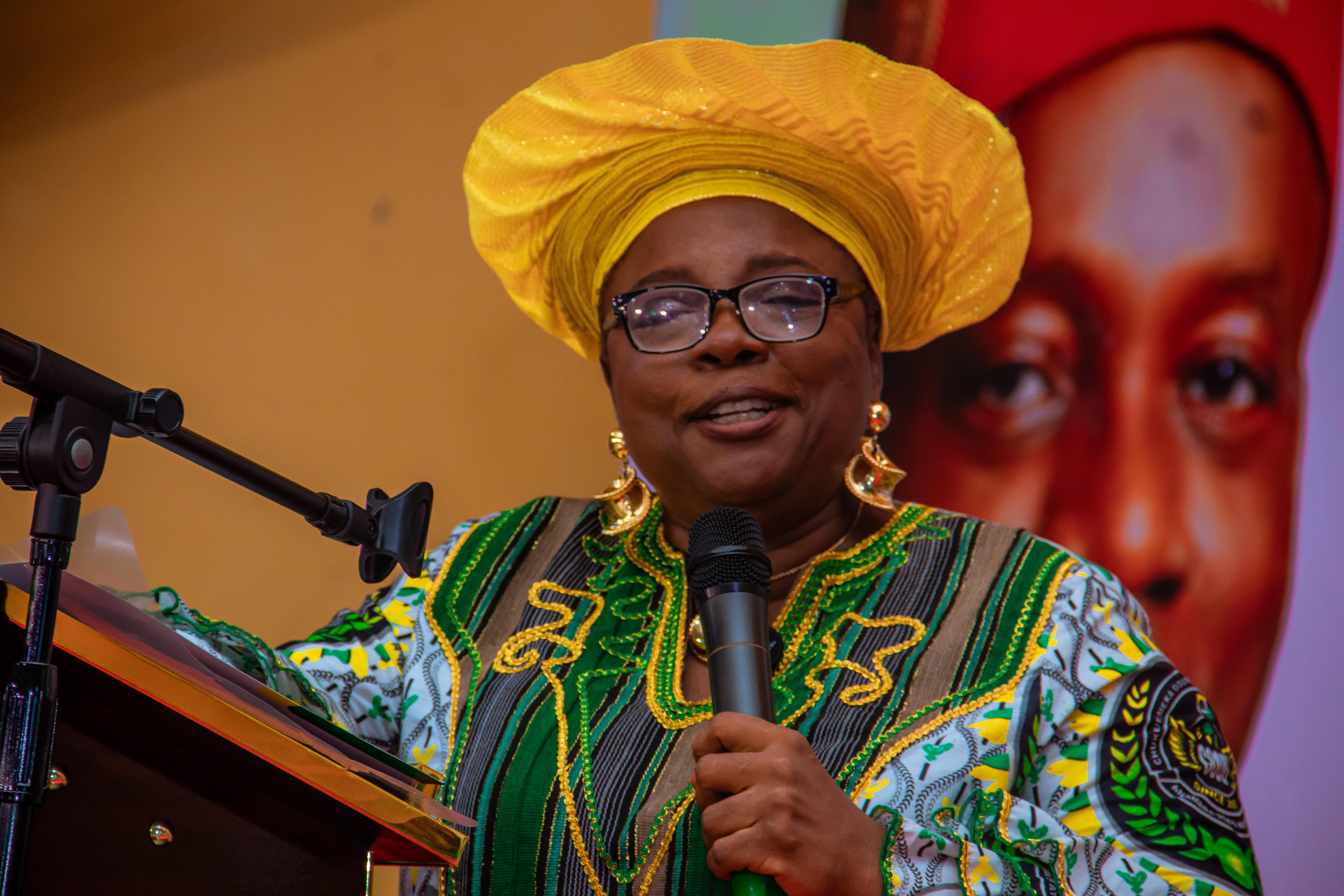 PROF. KATE AZUKA OMENUGHA DELIVERS HER REMARK ON THE FOUNDER’S DAY / 4TH CHUKWUEMEKA ODUMEGWU OJUKWU MEMORIAL LECTURE